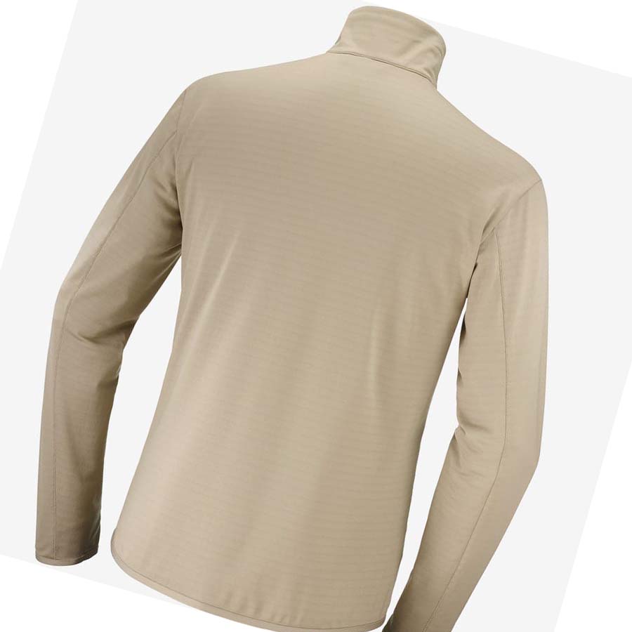 Salomon ESSENTIAL LIGHTWARM Erkek Kapüşonlu Sweatshirt Bej Rengi | TR 3203AHK